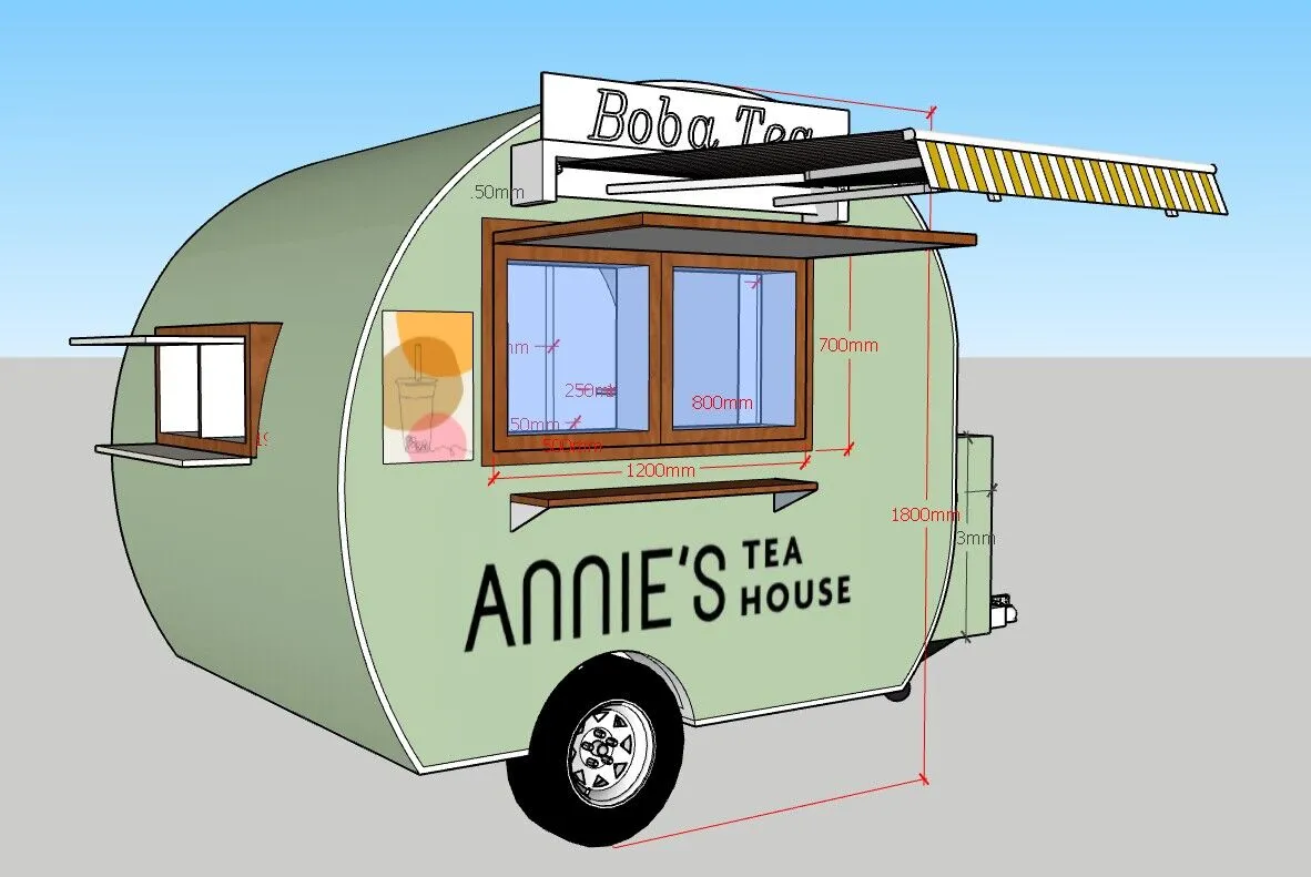 vintage bubble tea food truck design vintage bubble tea food truck design